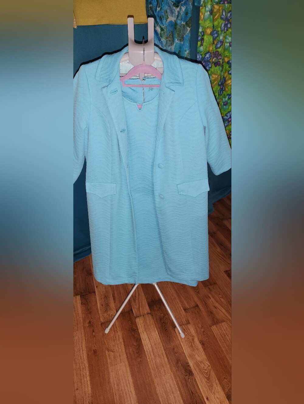 60s Light Blue Women's 2pc Set